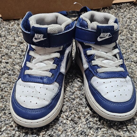 Nike Dunk High Velcro White/Navy - Picture 4 of 5